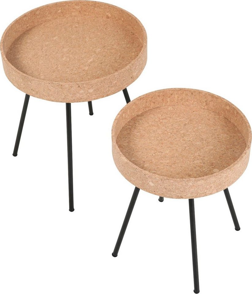MÖBILIA Beistelltisch (Set, 2-St), Tischplatten aus Kork – Bild 3 von 5