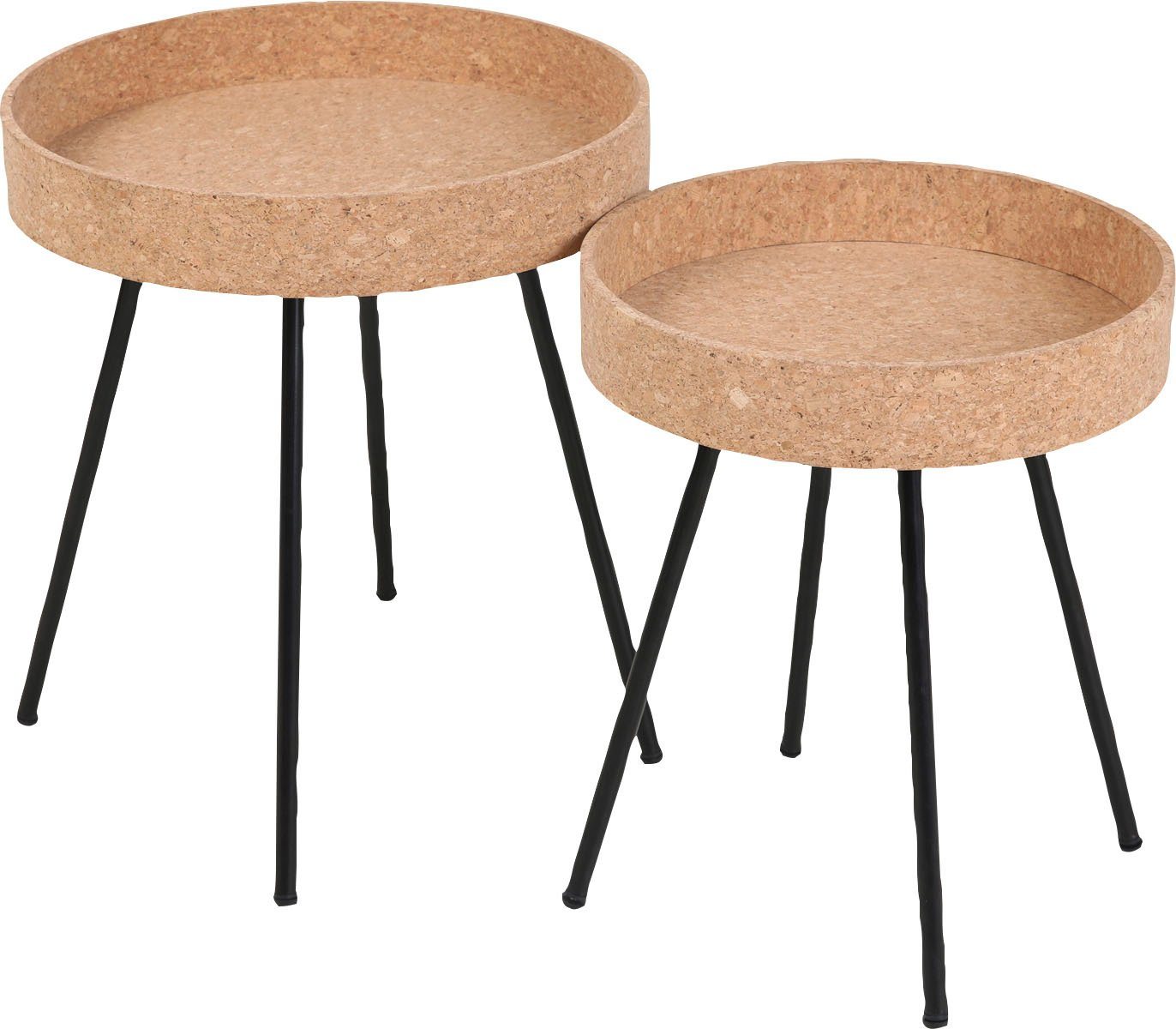 MÖBILIA Beistelltisch (Set, 2-St), Tischplatten aus Kork – Bild 4 von 5