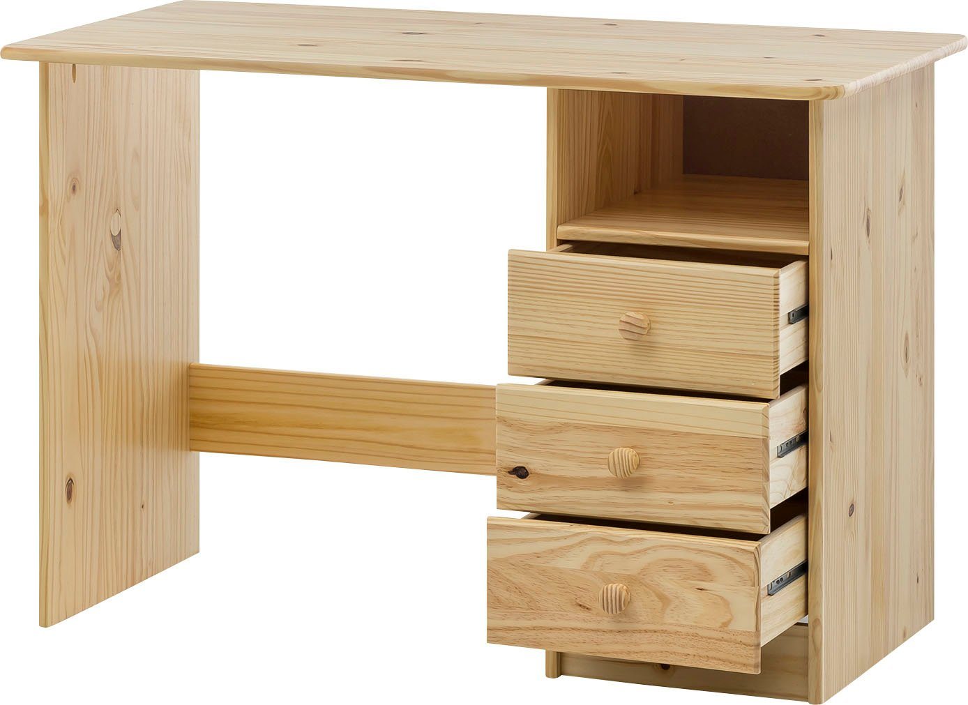 MÖBILIA Schreibtisch Chur, Gefertigt aus massivem Kiefernholz, Home office – Bild 4 von 5