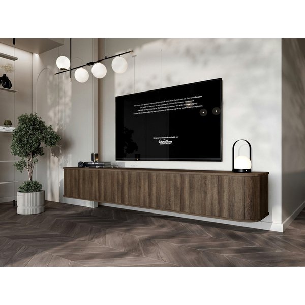 MOEBLINE Lowboard Hängender TV Lowboard AZILLO 215 eiche barock