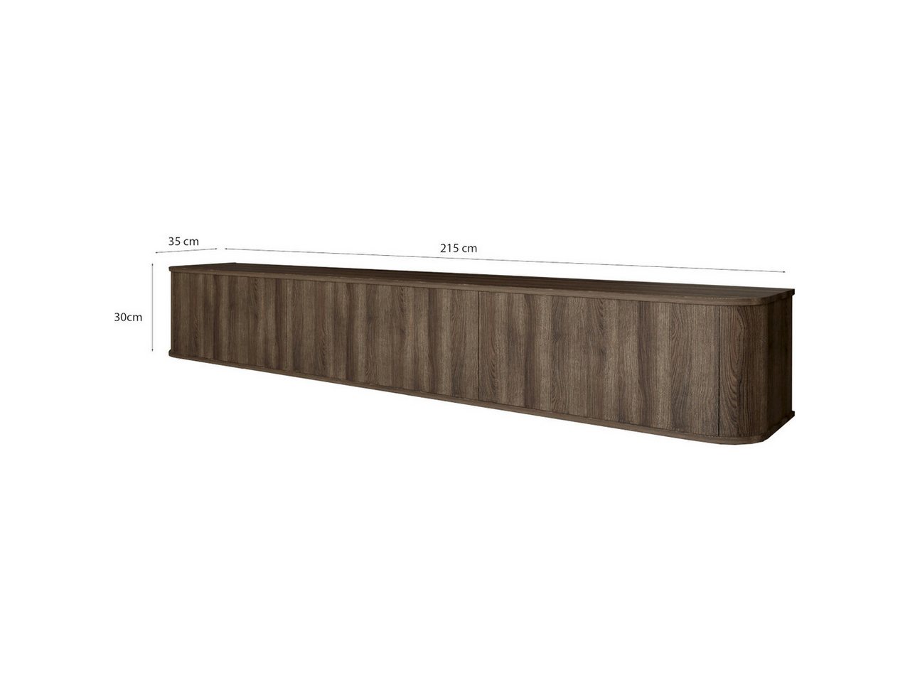 MOEBLINE Lowboard Hängender TV Lowboard AZILLO 215 eiche barock – Bild 5 von 5