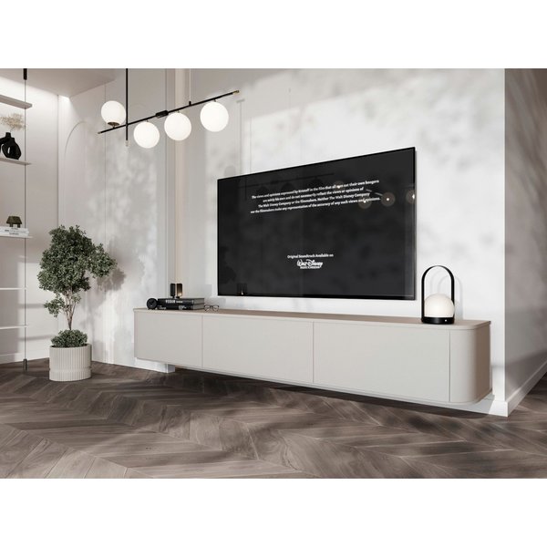 MOEBLINE Lowboard Hängender TV Lowboard AZILLO 215 kaschmir