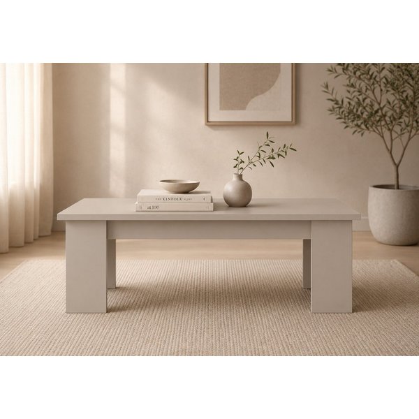 MOEBLO Couchtisch TERSO (moderner Wohnzimmertisch 130 × 70 cm, großzügige Tischfläche, mattes Design in Kaschmir), (BxHxT):130 x 40 x 70 cm