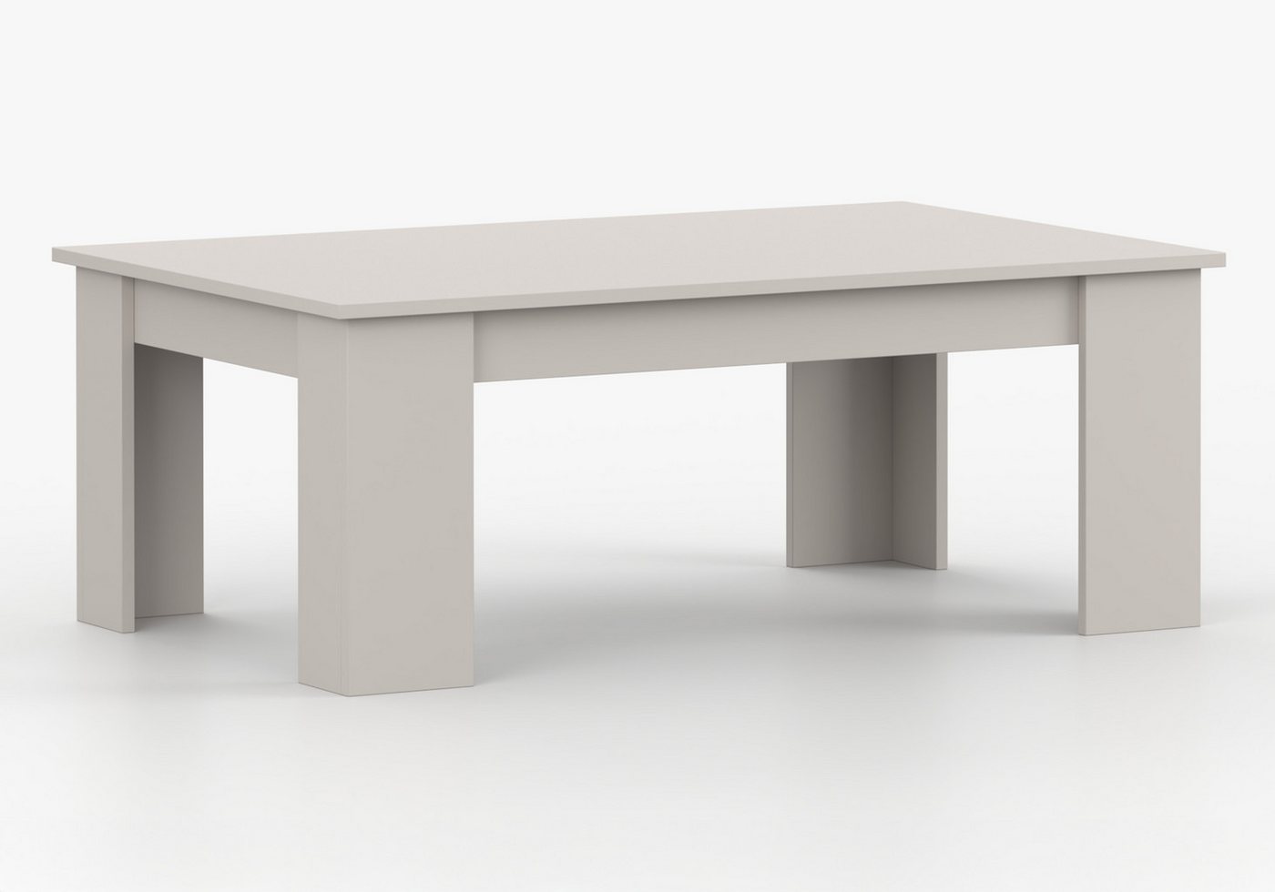 MOEBLO Couchtisch TERSO (moderner Wohnzimmertisch 130 × 70 cm, großzügige Tischfläche, mattes Design in Kaschmir), (BxHxT):130 x 40 x 70 cm – Bild 3 von 5