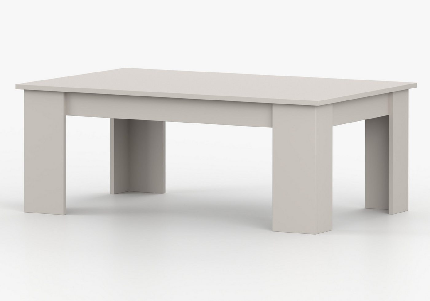 MOEBLO Couchtisch TERSO (moderner Wohnzimmertisch 130 × 70 cm, großzügige Tischfläche, mattes Design in Kaschmir), (BxHxT):130 x 40 x 70 cm – Bild 5 von 5
