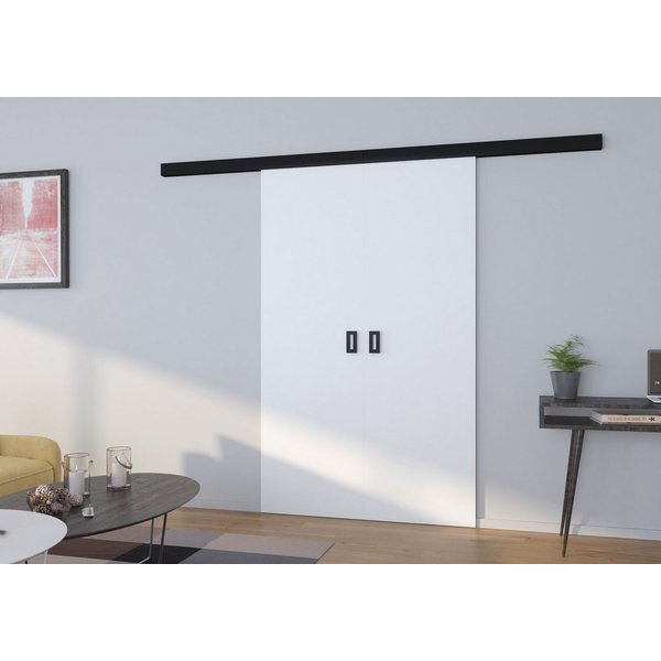 MOEBLO Doppelschiebetür Topillo (elegante doppelte Wandschiebetür mit hochwertigem Schiebesystem, optional mit Soft-Close, moderne Raumtrenner für Wohnzimmer, S