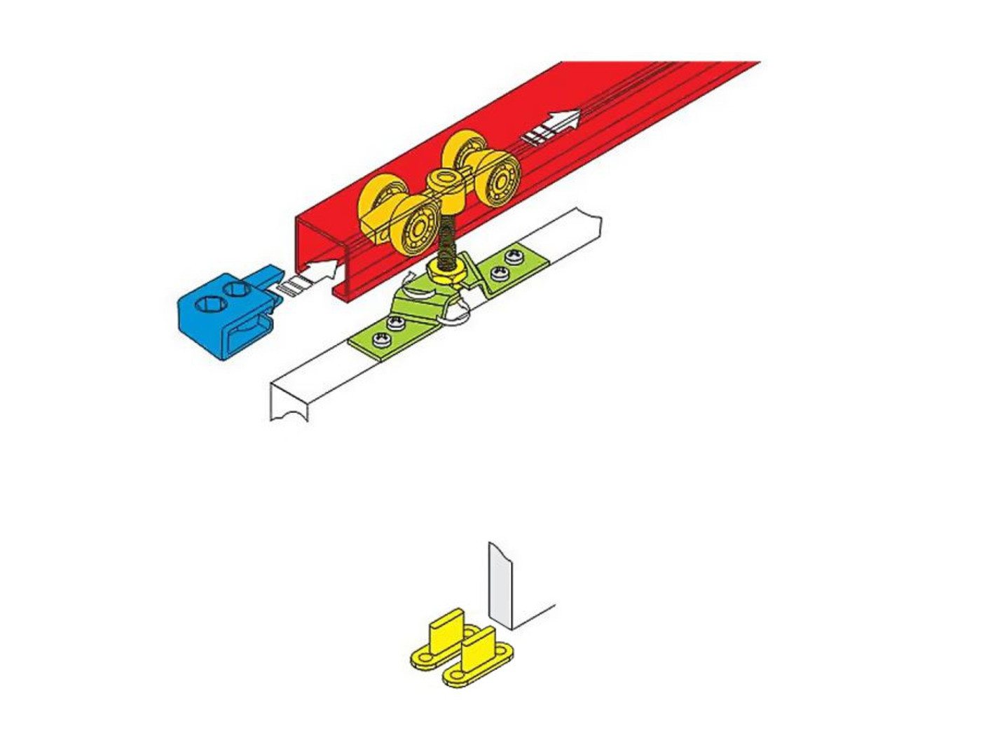 MOEBLO Schiebetür AGRA Y (mit/ohne Soft-Close-System, Tür universell Links / Rechts, Schiebetüren Gleittüren Schiebetüre Schiebesysteme Türen auf Schiene Türen  – Bild 3 von 5
