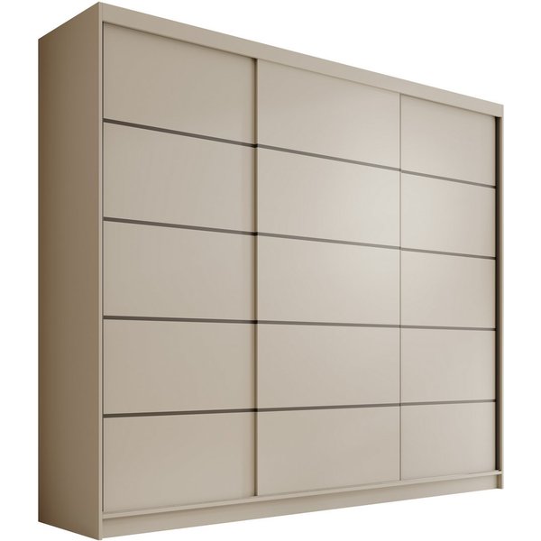 MOEBLO Schiebetürenschrank Velora 250 (Moderner Kleiderschrank mit 3 Schiebetüren, großem Stauraum, Schrank Garderobe Schiebtüren Schlafzimmer) (BxHxT): 250 x 2