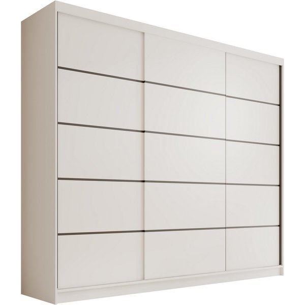 MOEBLO Schiebetürenschrank Velora 250 (Moderner Kleiderschrank mit 3 Schiebetüren, großem Stauraum, Schrank Garderobe Schiebtüren Schlafzimmer) (BxHxT): 250 x 2