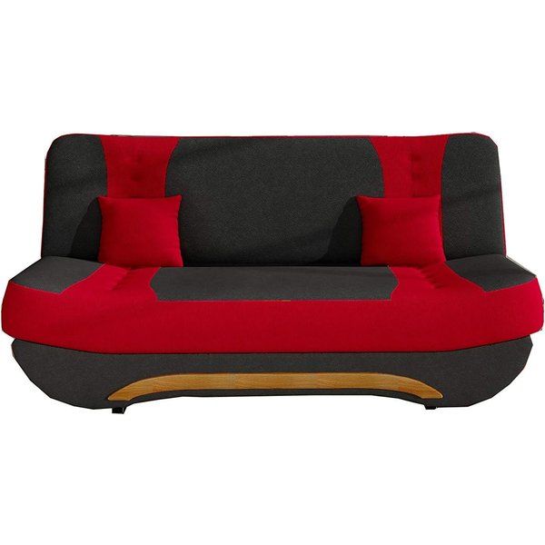 MOEBLO Schlafsofa Feba, Couch für Wohnzimmer Sofagarnitur Polstersofa Kippsofa Klappsofa Click-Clack, mit Schlaffunktion und Bettkasten