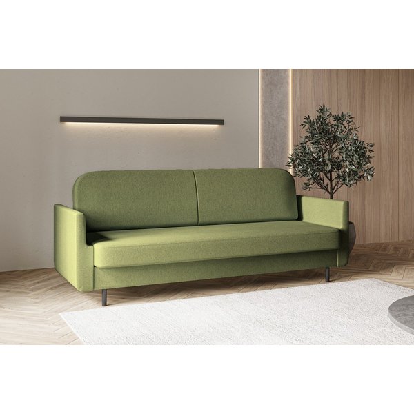 MOEBLO Schlafsofa POUCH, – Sofa Couch für Wohnzimmer elegantes Polstersofa 3-Sitzer-Sofa mit Bettfunktion, Wohnzimmermöbel und Schlaffunktion, (BxHxT): 221x87x8