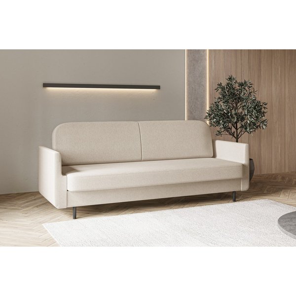 MOEBLO Schlafsofa POUCH, – Sofa Couch für Wohnzimmer elegantes Polstersofa 3-Sitzer-Sofa mit Bettfunktion, Wohnzimmermöbel und Schlaffunktion, (BxHxT): 221x87x8