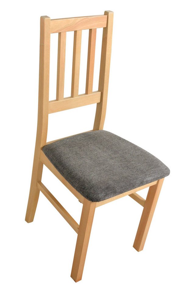 MOEBLO Stuhl BESO 04 (Polsterstühle, Holzstühle, Esszimmerstühle, Polsterstuhl aus Buchenholz für Esszimmer, Holzstuhl mit gepolstertem Sitz, 2 St), (BxHxT): 43 – Bild 3 von 5