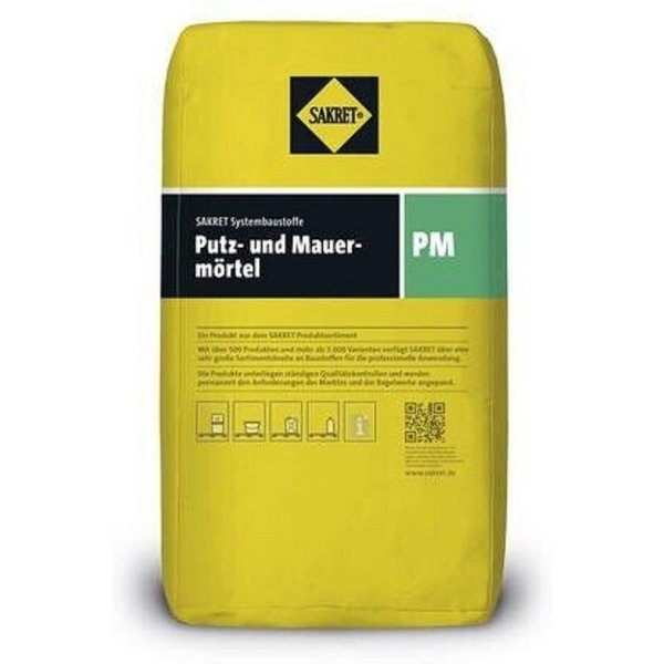 Sakret Mörtel SAKRET Profi Putz/Mauermörtel PM 30 kg