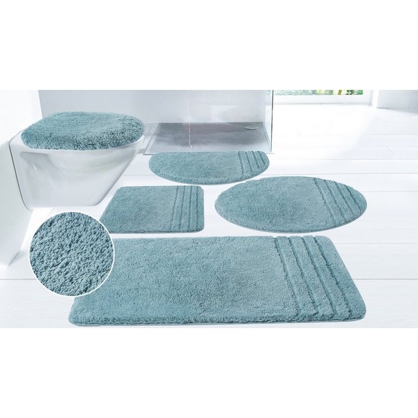Möve Badematte Loft, Badvorleger, Badezimmer Teppich, Höhe 30 mm, rutschhemmend beschichtet, schnell trocknend, strapazierfähig, fußbodenheizungsgeeignet, Polya