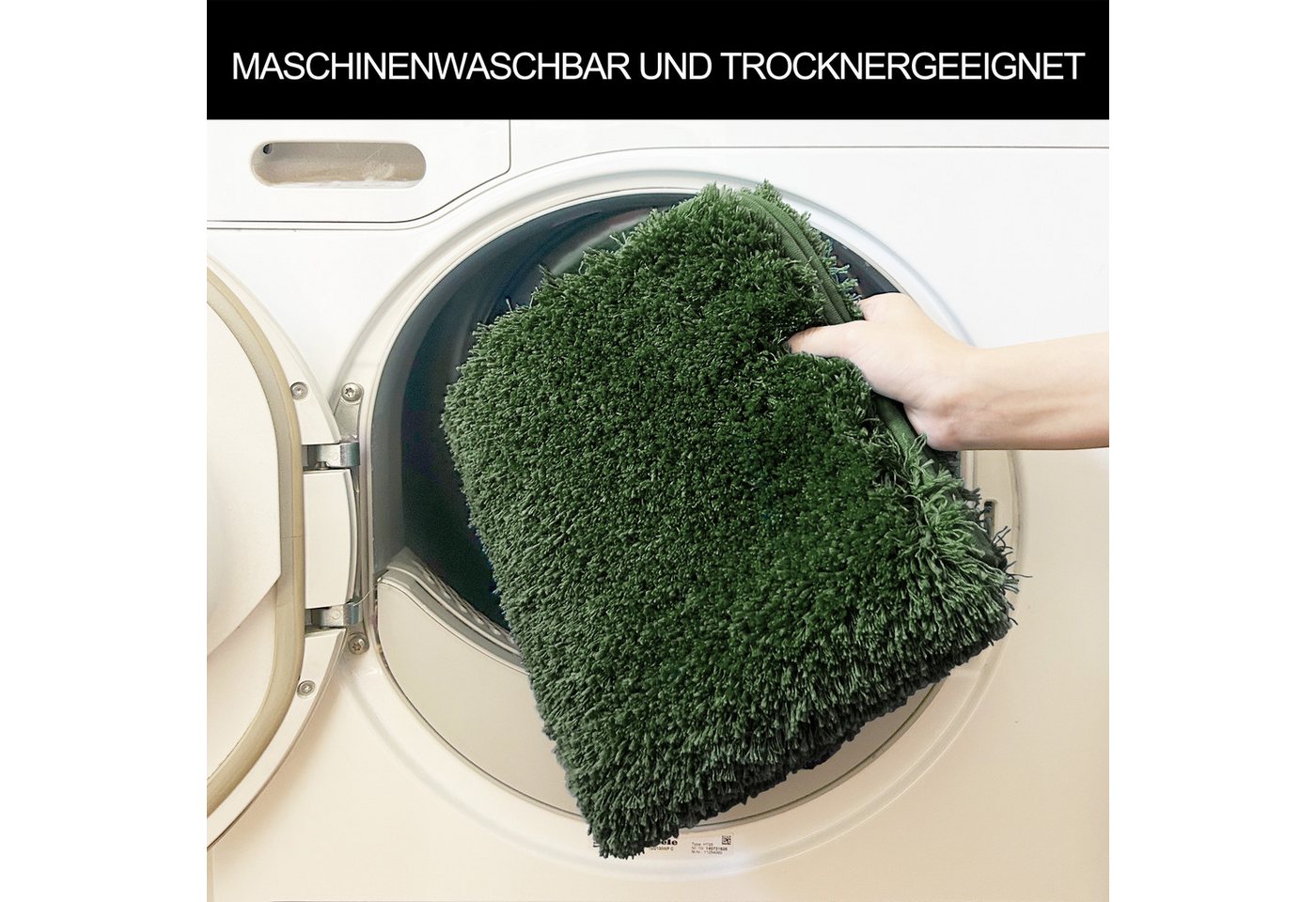 Möve Badematte Superwuschel, Badvorleger, Badezimmer Teppich, Höhe 40 mm, rutschhemmend beschichtet, schnell trocknend, strapazierfähig, fußbodenheizungsgeeigne – Bild 4 von 5