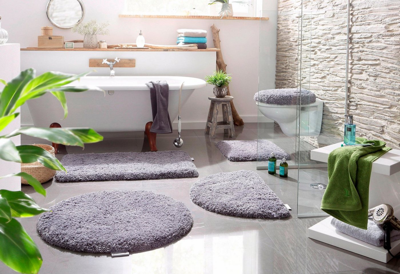 Möve Badematte Superwuschel, Badvorleger, Badezimmer Teppich, Höhe 40 mm, rutschhemmend beschichtet, schnell trocknend, strapazierfähig, fußbodenheizungsgeeigne – Bild 5 von 5