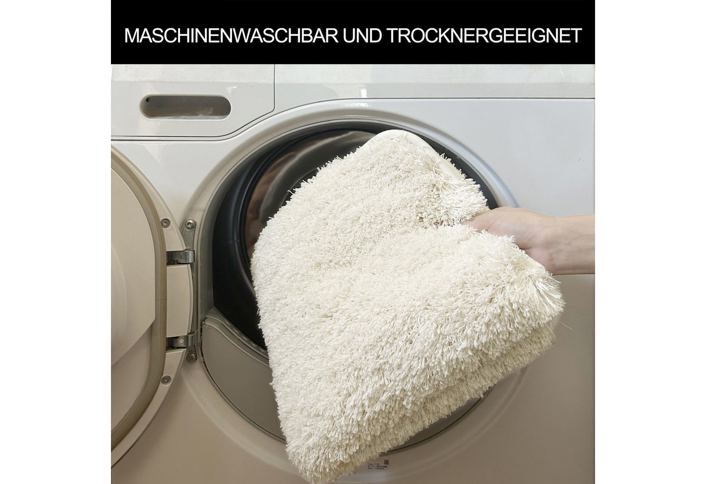 Möve Badematte Superwuschel, Badvorleger, Badezimmer Teppich, Höhe 40 mm, rutschhemmend beschichtet, schnell trocknend, strapazierfähig, fußbodenheizungsgeeigne – Bild 4 von 5