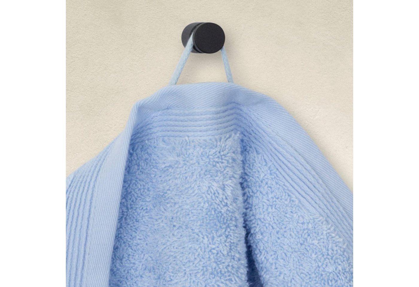 Möve Badetuch Superwuschel, Walkfrottee (1-St), Badetuch mit Bordüre, 100% Premium Cotton Baumwolle, einfarbig, weich – Bild 2 von 5