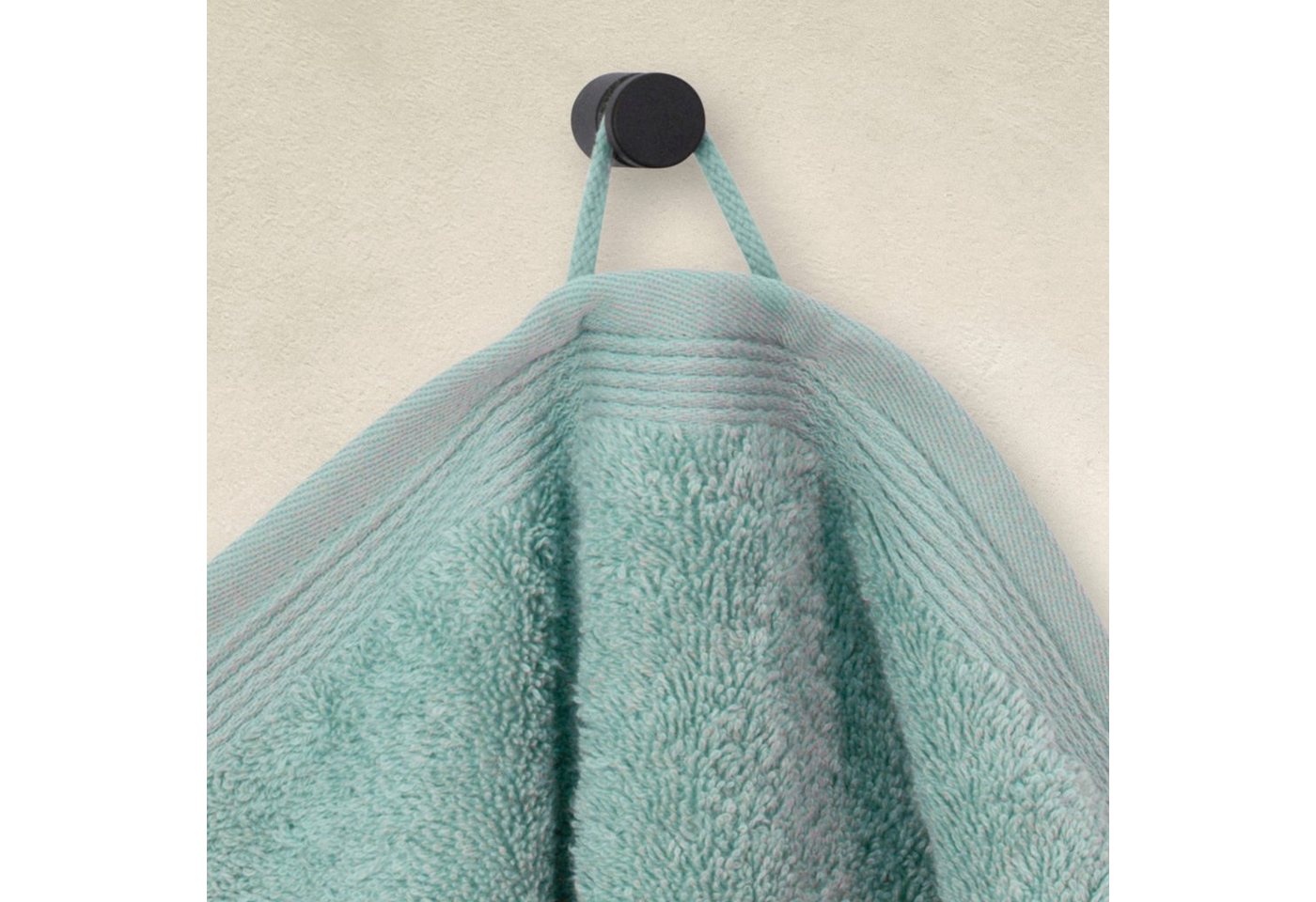 Möve Badetuch Superwuschel, Walkfrottee (1-St), Badetuch mit Bordüre, 100% Premium Cotton Baumwolle, einfarbig, weich – Bild 2 von 5
