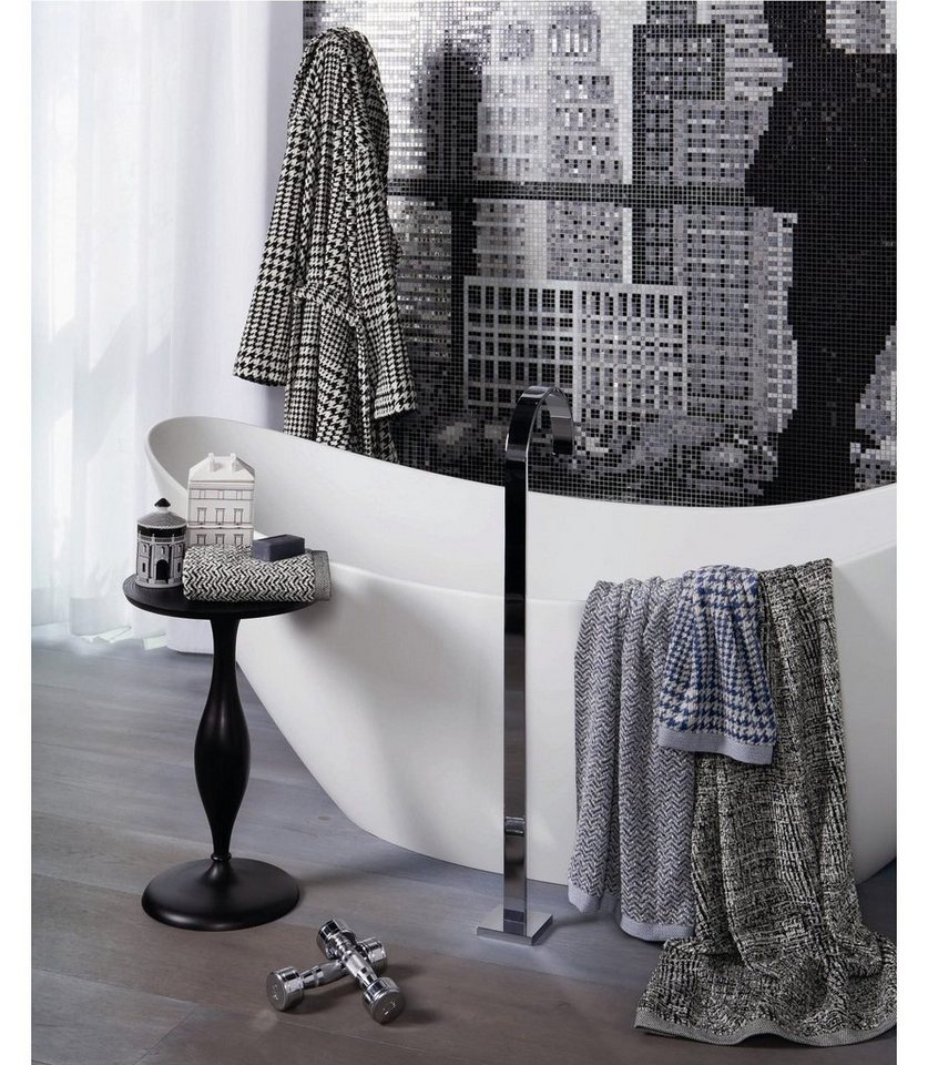 Möve Duschtuch Brooklyn Fischgrat, Walkfrottier (1-St), mit Zick-Zack-Muster – Bild 2 von 3