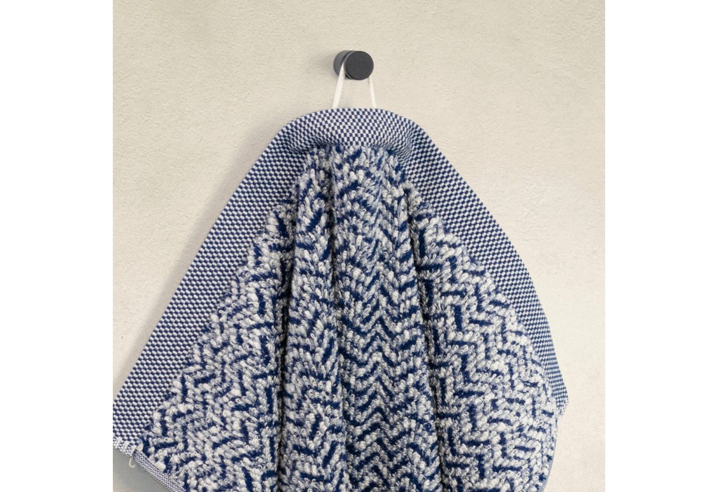 Möve Duschtuch Brooklyn Fischgrat, Walkfrottier (1-St), mit Zick-Zack-Muster – Bild 3 von 5