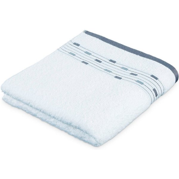 Möve for frottana Handtuch Magic Uni, Walkfrottee (1-St), mit Bordüre aus kleinen Rechtecken