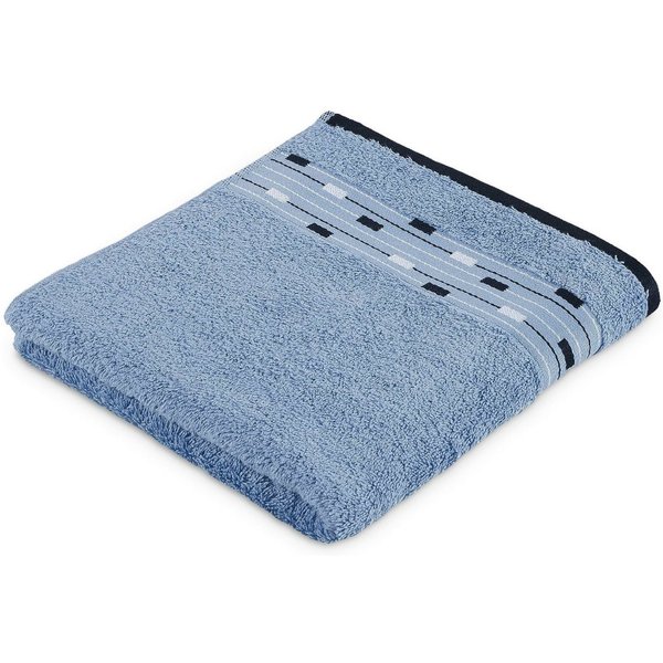 Möve for frottana Handtuch Magic Uni, Walkfrottee (1-St), mit Bordüre aus kleinen Rechtecken