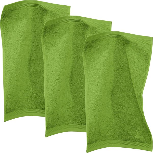 Möve Gästehandtuch Gästetuch "Superwuschel" 3er-Pack, Frottier, Walk-Frottier Uni