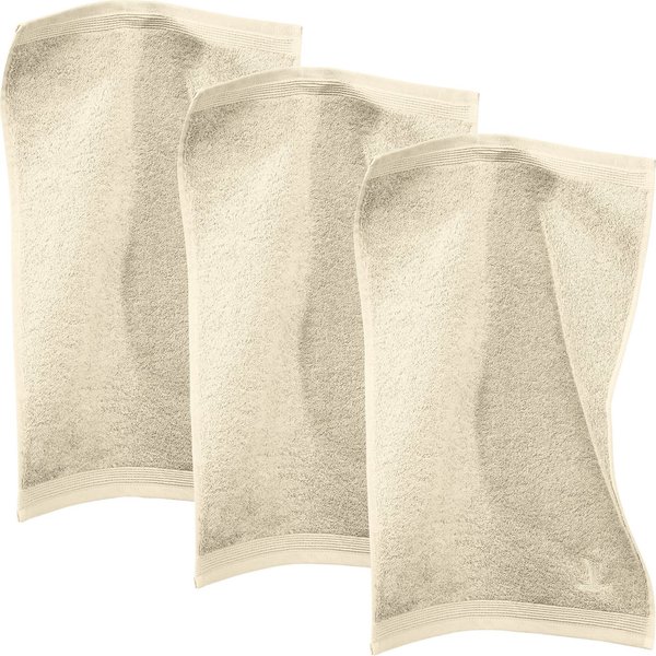 Möve Gästehandtuch Gästetuch "Superwuschel" 3er-Pack, Frottier, Walk-Frottier Uni