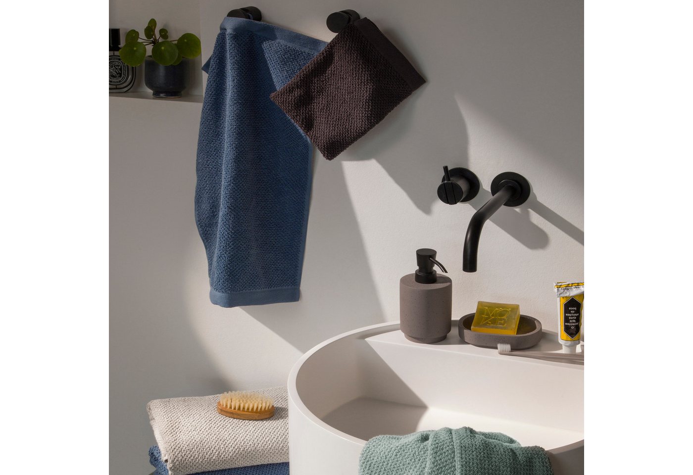 Möve Handtuch Bliss, Walkfrottier (1-St), Perlstruktur mit leichtem Massageeffekt – Bild 3 von 5