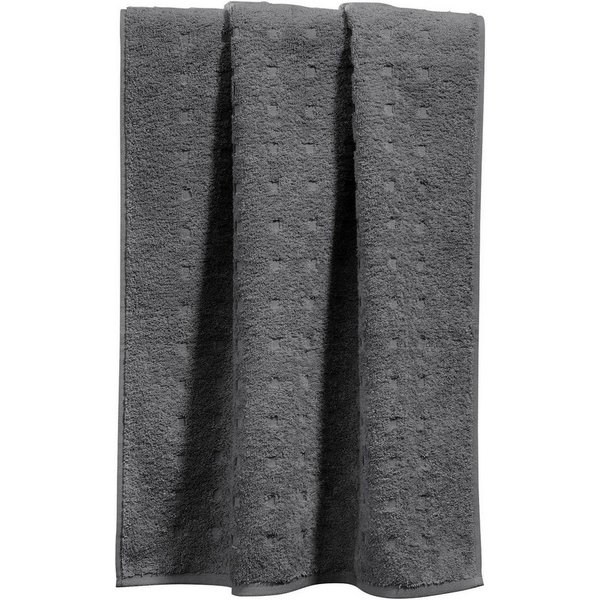 Möve Handtuch Handtuch "Quadretti", Walk-Frottier Uni/Hoch- Tiefstruktur