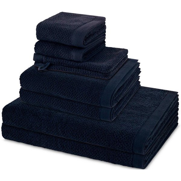 Möve Handtuch Set Bliss, Walkfrottee (Spar-Set, 8-St), 2 X Wasch- 2 X Gäste- 2 X Dusch- 2 X Handtuch im Set - Baumwolle