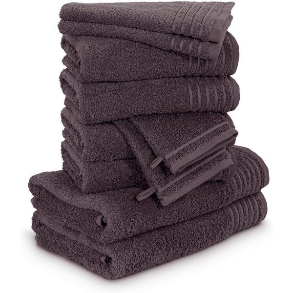 Möve Handtuch Set New Classic, Walkfrottier (10-St), Waschhandschuhen, Gäste-, Hand- und Duschtüchern, 100% Baumwolle