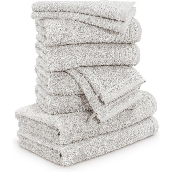 Möve Handtuch Set New Classic, Walkfrottier (10-St), Waschhandschuhen, Gäste-, Hand- und Duschtüchern, 100% Baumwolle