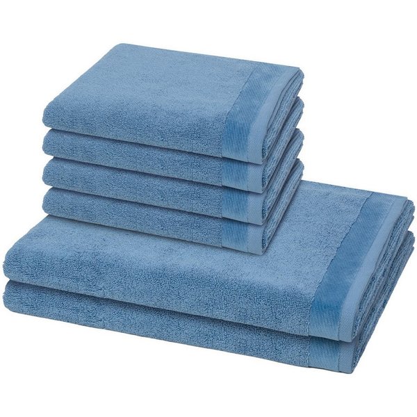 Möve Handtuch Set Premium, Walkfrottee (Spar-Set, 6-St), 4 X Handtuch 2 X Duschtuch im Set - Baumwolle - Saugstark