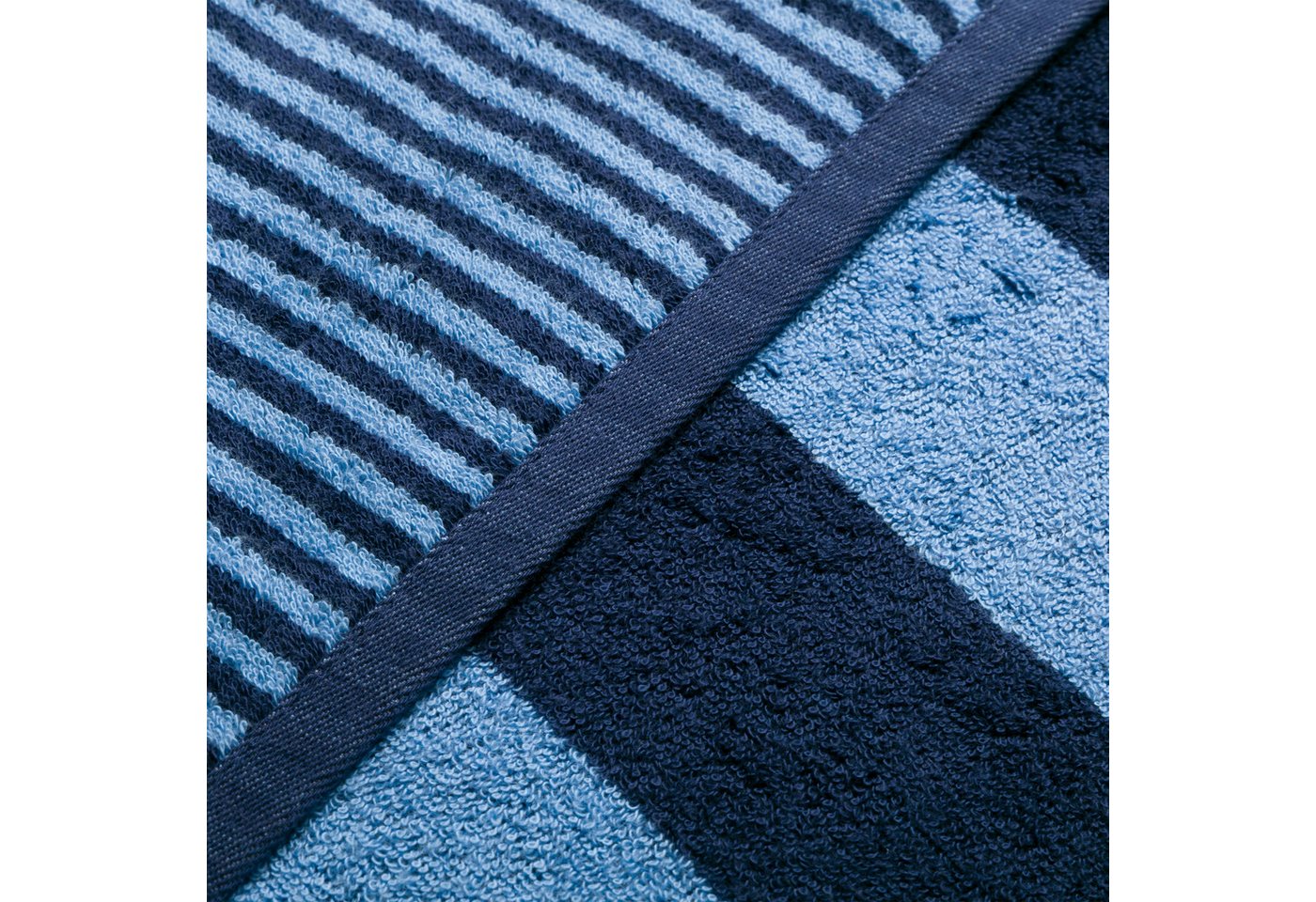 Möve Handtücher Block Streifen, Walkfrottier (1-St), Handtuch mit Blockstreifen, 100% Premium Baumwolle, Made in Germany – Bild 2 von 2