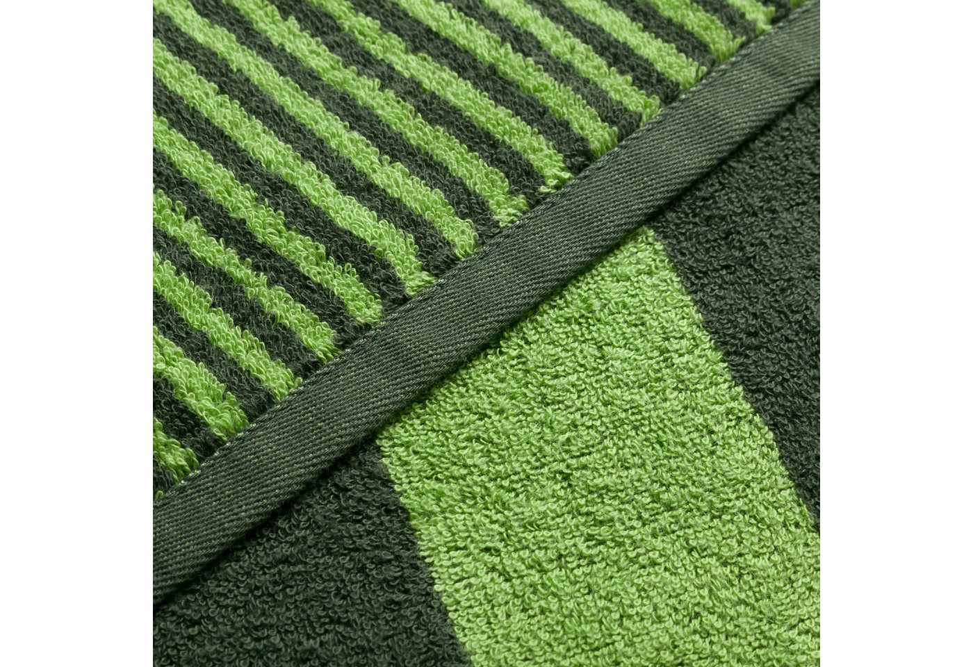 Möve Handtücher Block Streifen, Walkfrottier (1-St), Handtuch mit Blockstreifen, 100% Premium Baumwolle, Made in Germany – Bild 2 von 2