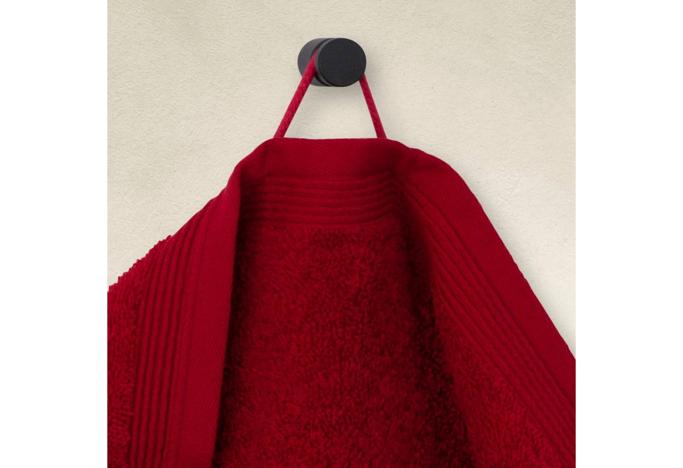 Möve Handtücher Superwuschel, Walkfrottee (1-St), Handtuch mit Bordüre, 100% Premium Cotton Baumwolle, einfarbig, weich – Bild 2 von 5