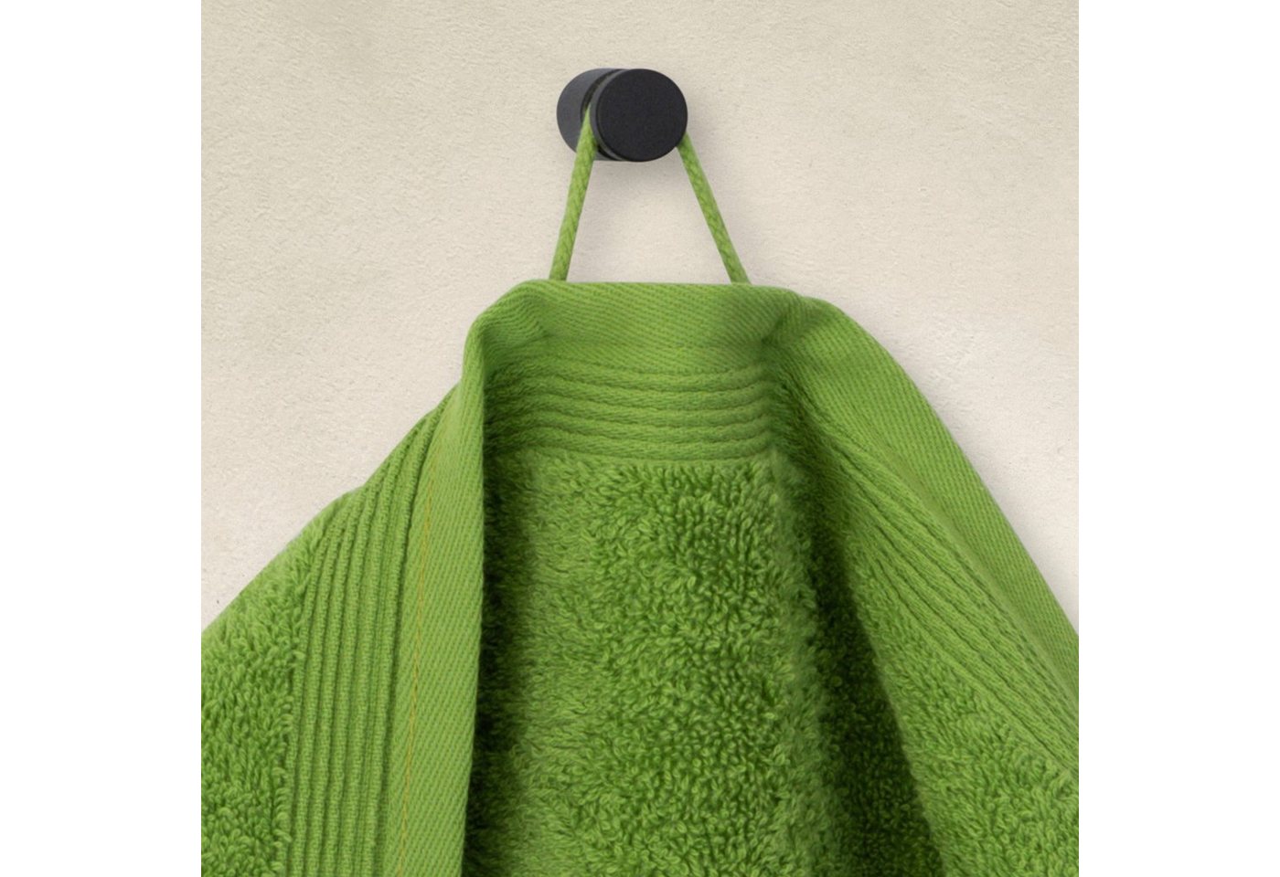 Möve Handtücher Superwuschel, Walkfrottee (1-St), Handtuch mit Bordüre, 100% Premium Cotton Baumwolle, einfarbig, weich – Bild 2 von 5
