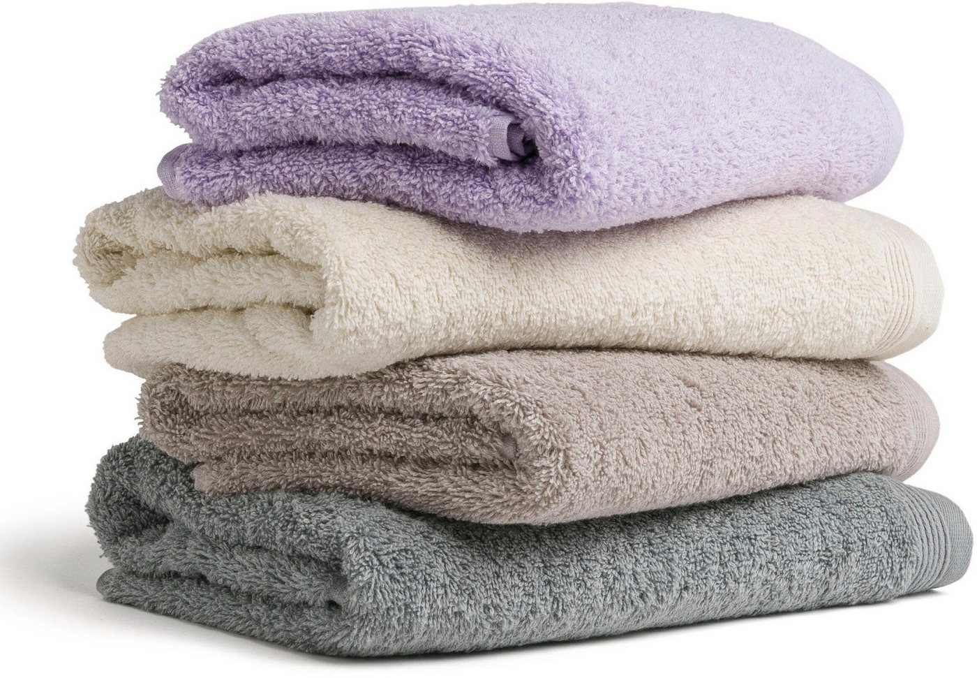 Möve Handtücher Superwuschel, Walkfrottee (1-St), Handtuch mit Bordüre, 100% Premium Cotton Baumwolle, einfarbig, weich – Bild 4 von 5