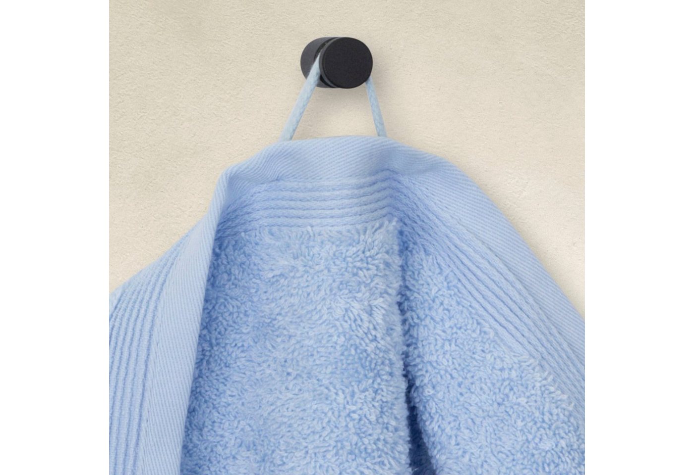 Möve Handtücher Superwuschel, Walkfrottee (1-St), Handtuch mit Bordüre, 100% Premium Cotton Baumwolle, einfarbig, weich – Bild 2 von 5