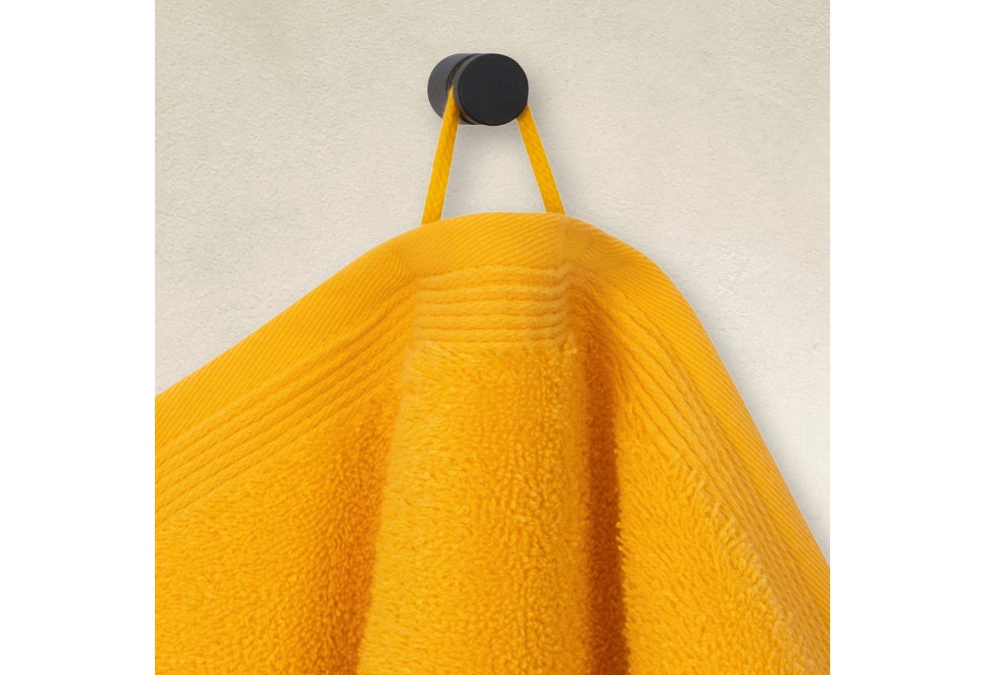 Möve Handtücher Superwuschel, Walkfrottee (1-St), Handtuch mit Bordüre, 100% Premium Cotton Baumwolle, einfarbig, weich – Bild 2 von 5