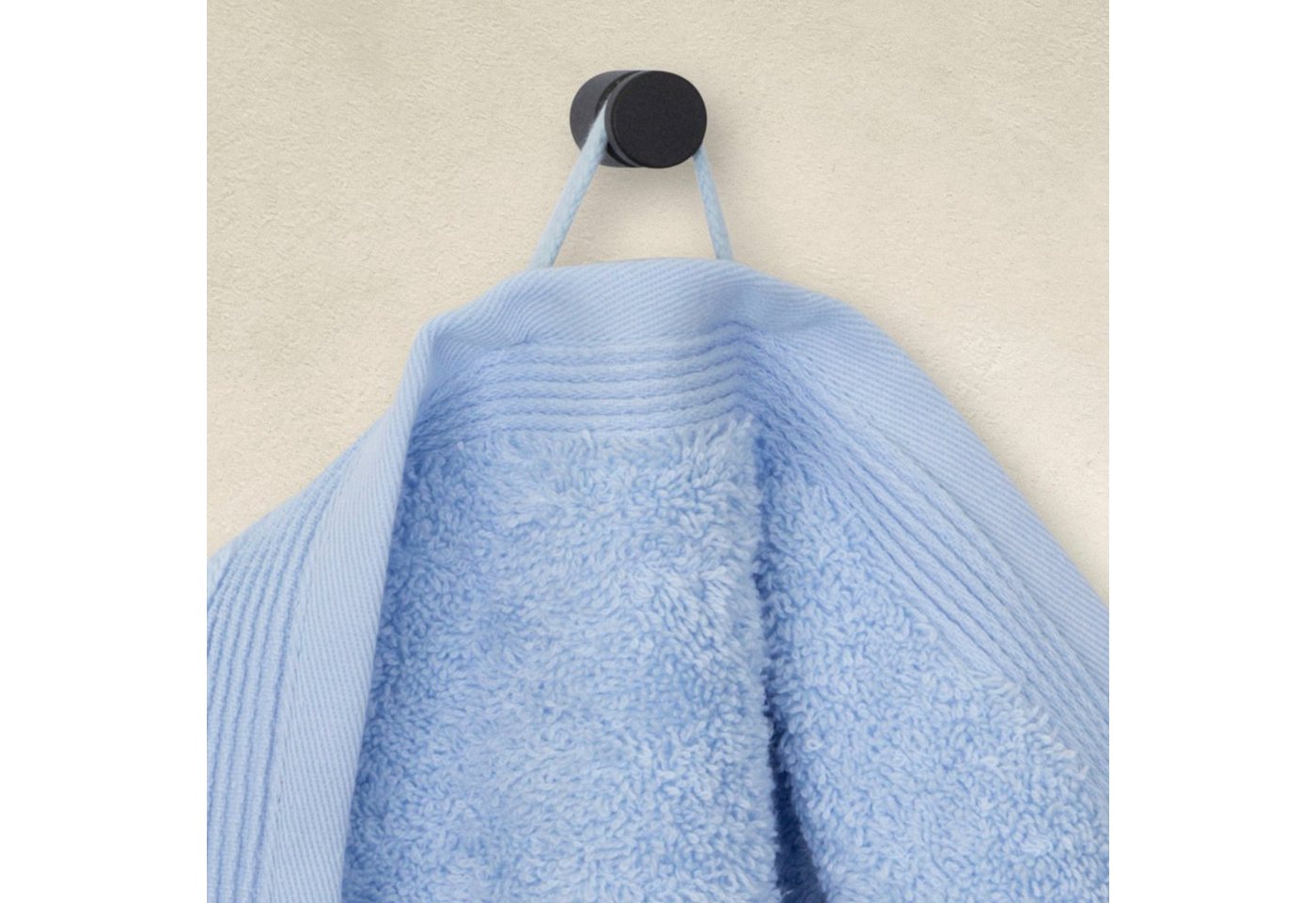 Möve Handtücher Superwuschel, Walkfrottee (1-St), Handtuch mit Bordüre, 100% Premium Cotton Baumwolle, einfarbig, weich – Bild 2 von 5