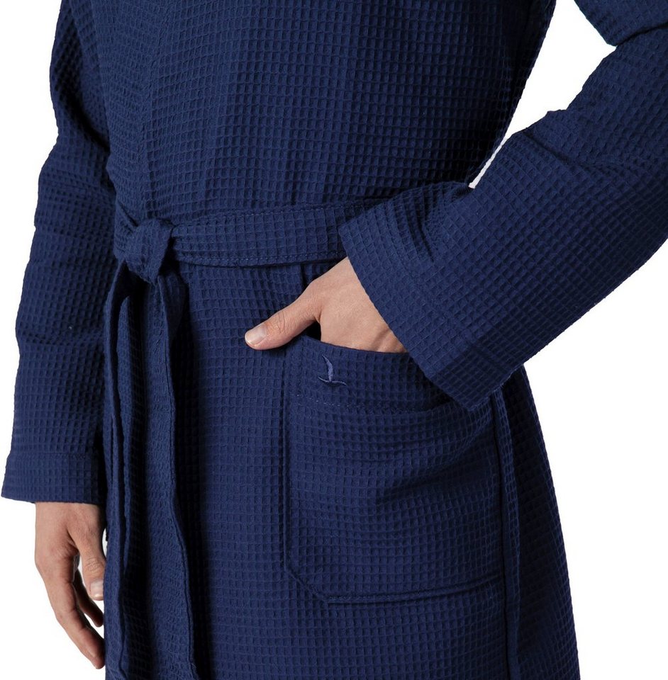 Möve Kimono Homewear, ideal für Sauna & Spa, Hotelbademantel, Morgenmantel, Kurzform, Piqué, Kimono-Kragen, Gürtel, Piquée-Oberfläche – Bild 5 von 5