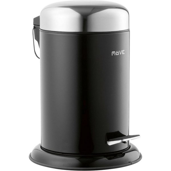 Möve Kosmetikeimer Treteimer Push, 3 Liter, schwarz