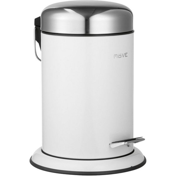 Möve Kosmetikeimer Treteimer Push, 3 Liter, weiß