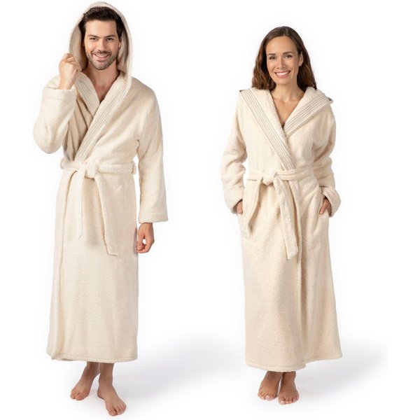 Möve Unisex-Bademantel Chenillebiesen, ideal für Sauna & Spa, Hotelbademantel, Morgenmantel, Langform, Walkfrottier