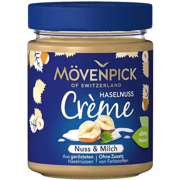 Mövenpick Fruchtaufstrich, Mövenpick Nuss und Milch Helle Haselnuss Creme Brotaufstrich 300g