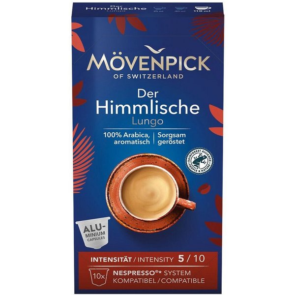 Mövenpick Kaffee Der Himmlische Lungo, 10 Kapseln